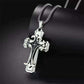 Collier pendentif croix bicolore pour hommes