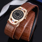 Ceinture d’affaires pour homme en cuir PU avec boucle automatique
