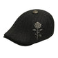 Casquette Plate pour Homme avec Motif Tête de Mort et Épines