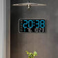 Grande horloge murale numérique avec affichage LED, dateur et thermomètre, cadeau idéal pour les personnes âgées, décoration pour le salon et la chambre à coucher