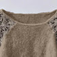 Pull à épaules dénudées pour femme avec dentelle