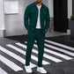 🔥 50% DE RÉDUCTION ! ⏰ Ensemble homme veste boutonnée + pantalon en maille alvéolée – Coupe ample, tissu respirant & style casual élégant 👕👖