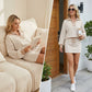 Ensemble deux pièces mini-jupe rayée pour femme