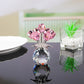🌷 Offre spéciale Fête des Mères – 50 % de réduction !💎 Figurine Éternelle en Cristal – Rose dans un Vase, Symbole d’Amour Inaltérable & Décoration de Luxe 🌹✨