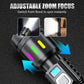 Lampe de poche LED zoom multifonctionnelle avec affichage de la puissance