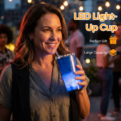 🔈🔈60 % DE RÉDUCTION🥤Gobelet lumineux LED activé par l'eau avec paille – Idéal pour les fêtes, les bars et les événements✨