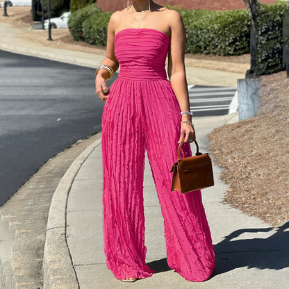 🎉 Incontournable 2026 | Combinaison Sans Bretelles Jambes Larges | Look Glamour pour Soirées ✨【Promo -60%】
