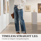 👖 50% DE RÉDUCTION! 💙 Jean Stretch Taille Haute Jambe Droite pour Femme – Confortable, Silhouette Allongeante & Look Classique ✨