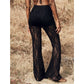 🔈🔈60% DE RÉDUCTION !👖Pantalon élégant en dentelle évasée à taille haute – Short intégré et style bohème chic pour l’été et les festivals 🌸