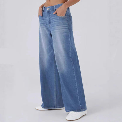 💎 60% DE RÉDUCTION ! 💎 Jean Large pour Femme avec Poches – Coupe Flatteuse, Confort Premium & Style Décontracté Toute la Journée 👖✨