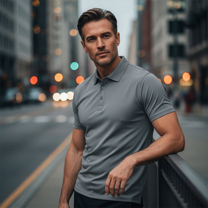 📢📢60 % de réduction !! ⏰T-shirt à col et manches courtes à séchage rapide pour homme