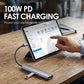 Hub USB-C portable 5 en 1 avec sortie HDMI 4K