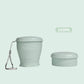 Gobelet de voyage pliable en silicone avec couvercle