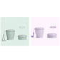 Gobelet de voyage pliable en silicone avec couvercle