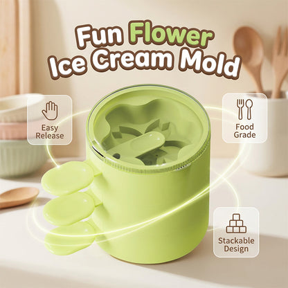 Moule à glace en silicone en forme de fleu