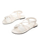 Sandales plates pour femme à brides croisées