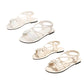 Sandales plates pour femme à brides croisées