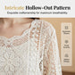 💐50% DE RÉDUCTION ! Chemise Crochet Romantique – Ajouré Délicat & Manches Fluides 🦋✨【Offre Limitée】