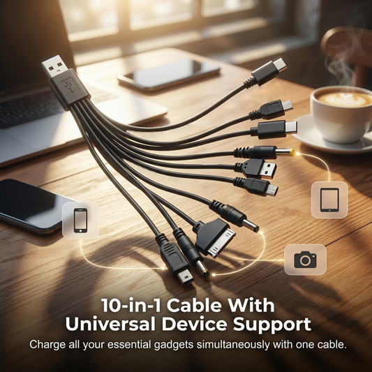 Câble de chargement USB universel 10 en 1