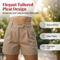 Short plissé taille haute pour femme