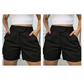 Short plissé taille haute pour femme