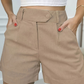 Short plissé taille haute pour femme