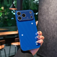 Coque de protection de luxe plaquée avec protection d'objectif intégrée