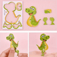 🦖 50 % DE RÉDUCTION ! 🧩 PUZZLE 3D ÉDUCATIF - Coffret de 50 pièces Dinosaures aux couleurs vives, développe la créativité et la pensée spatiale dès 4 ans 🎨✨