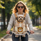 Sac de transport ventral respirant pour chat et petit chien – Bretelles réglables