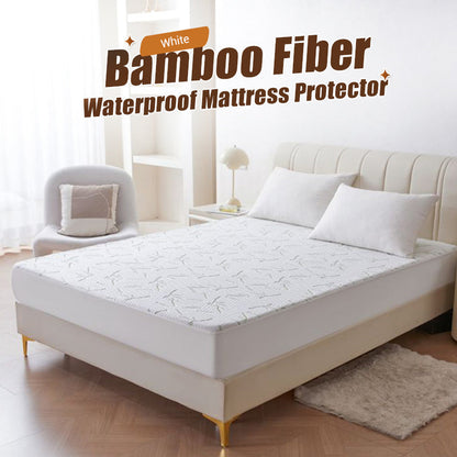 🛏️💧 Protège-matelas imperméable en fibre de bambou | Membrane TPU & bonnet élastiqué ✨