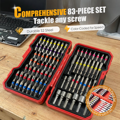 Kit de 83 embouts S2 avec mallette de rangement - Pour bricolage, électronique et automobile
