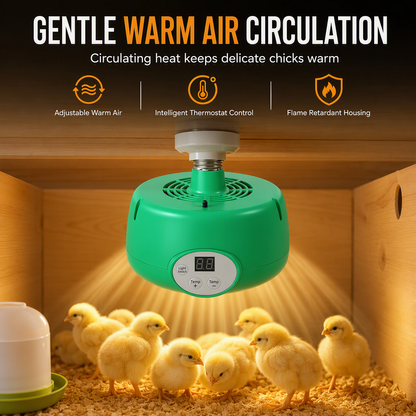 Chauffage à air pulsé pour poussins – Thermostat numérique réglable et chaleur mieux répartie