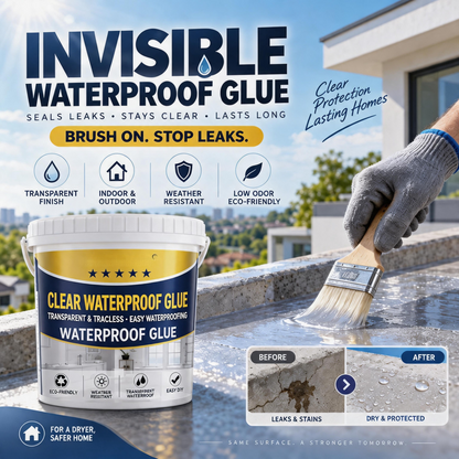 Mastic adhésif transparent et imperméable pour réparer les fuites dans la salle de bains, la cuisine, le toit et les rebords de fenêtre, à appliquer au pinceau