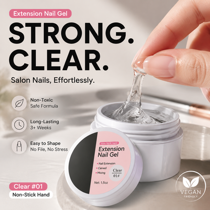 Gel de Construction Solide pour Extensions d'Ongles – Texture Non Coulante, Facile à Modeler – 15 ml