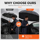 ☂️ Parapluie pliable extra-large coupe-vent – 12 baleines renforcées, protection anti-UV UPF 50+ et pliage inversé