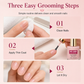 🔥 50% DE RÉDUCTION ! ✨Liquide lissant et comblant les stries des ongles, rose nude brillant, pour ongles irréguliers