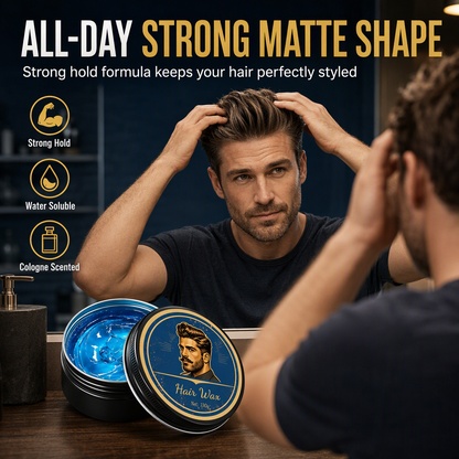 🎁 2 Achetés = 1 Offert | 💈 Cire Coiffante Homme Effet Mat – Tenue Forte & Volume