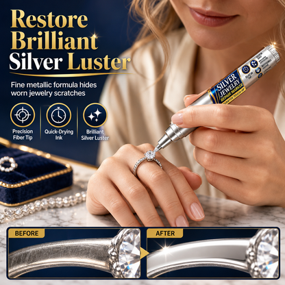 Stylo de retouche pour bijoux argentés – Camoufle les petites rayures