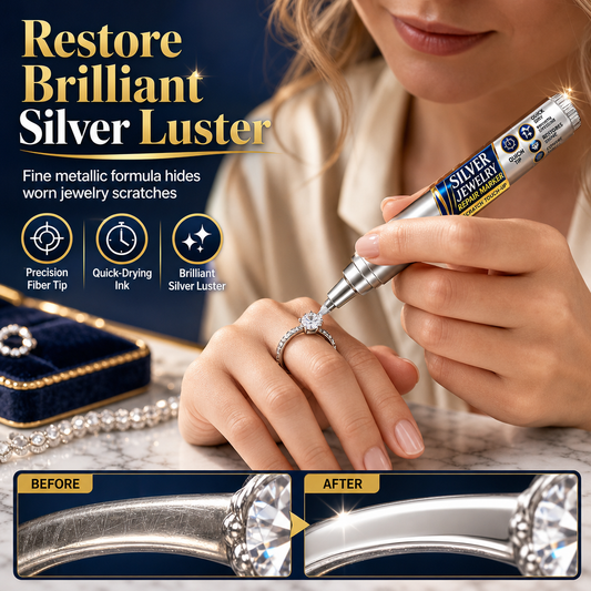 Stylo de retouche pour bijoux argentés – Camoufle les petites rayures