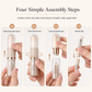 💄 Kit de pinceaux de maquillage rétractables multifonctions – Poudre, yeux et embout en silicone pour les lèvres, format voyage ✨