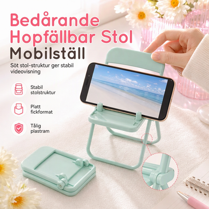 📱 Support de téléphone pliable en forme de mini-chaise – Angle réglable, maintien antidérapant et format compact