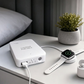 🔋 Batterie externe 5000 mAh charge rapide – Format poche 88 × 68 mm, lampe LED, charge de secours