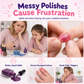 💅 Kit de 12 marqueurs de nail art pour enfants – Double pointe pinceau et fine, 12 couleurs vives, séchage rapide sans lampe UV