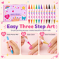 💅 Kit de 12 marqueurs de nail art pour enfants – Double pointe pinceau et fine, 12 couleurs vives, séchage rapide sans lampe UV