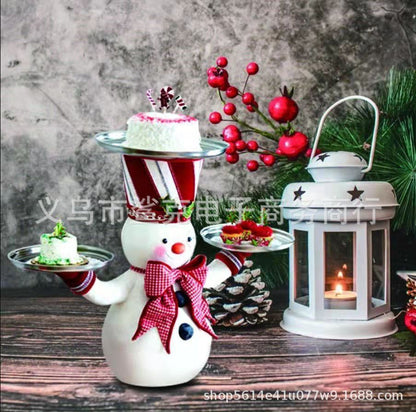 🎄Christmas Snowman Treats Holder - with plate🔥hot sale 🔥