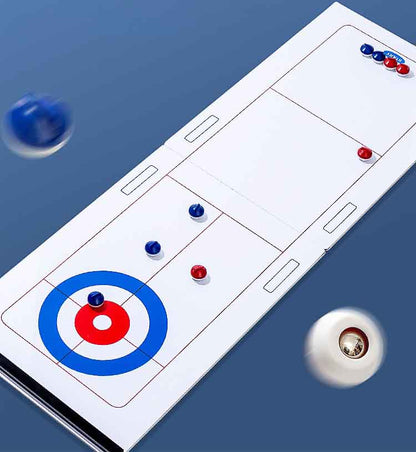 👨‍👩‍👧‍👦Tisch-Jouet de curling, jeu de table de hockey sur glace, fête de famille 🏒 Jeu de table de curling multijoueur