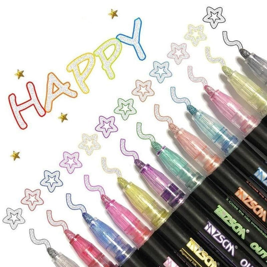 🎄Vente de Noël 49% de réduction🔥🖌2023 stylos surligneurs dual-line les plus vendus🎁Achetez 2 Obtenez 10% de réduction