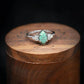 Bague en argent avec diamant turquoise naturelle - qpgiftsme