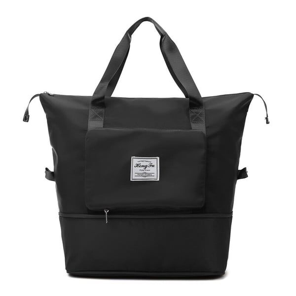 (livraison gratuite) Sac de voyage pliable de grande capacité - qpgiftsme Noir