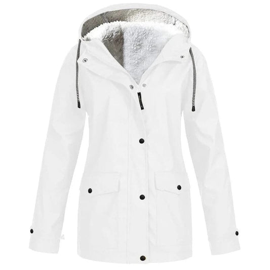 Pousbo Veste d'hiver boutonn¨¦e en polaire pour femmes